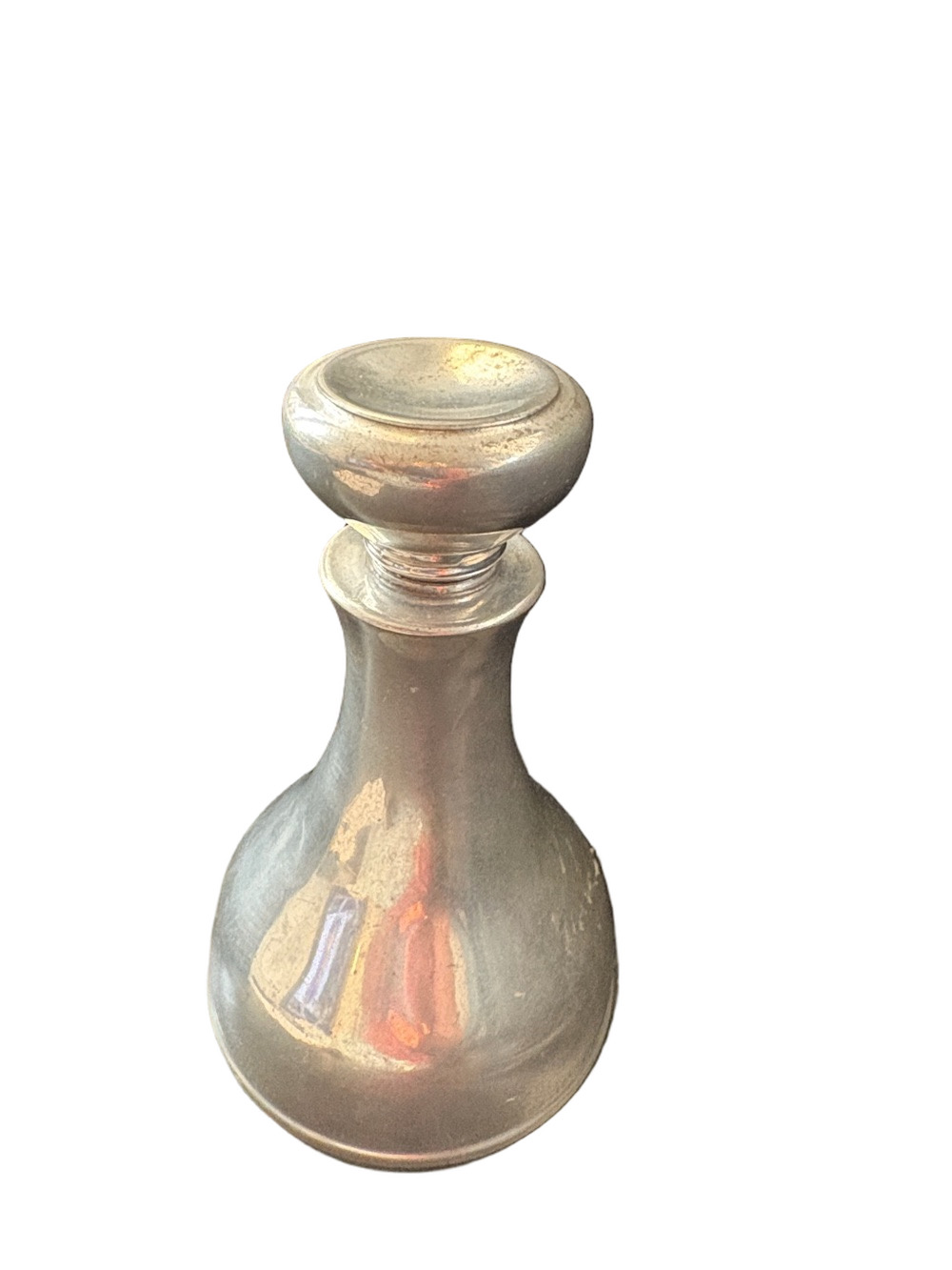 Vintage Birks English Pewter Decanter With Screw In Knob Stopper